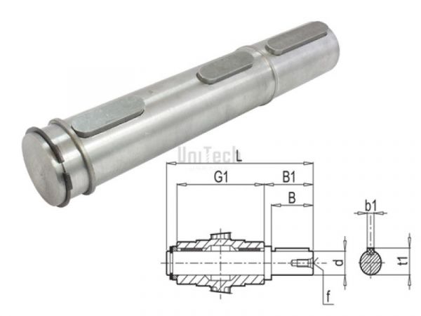 Вал к редуктору 050 T/X односторонний