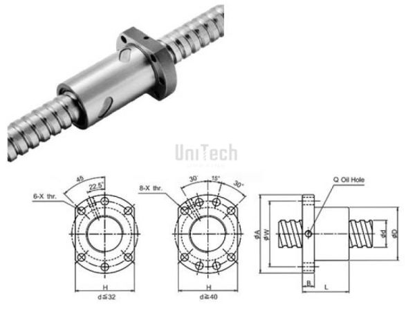 ШВП 16x04 Гайка правая SFU TBI MOTION