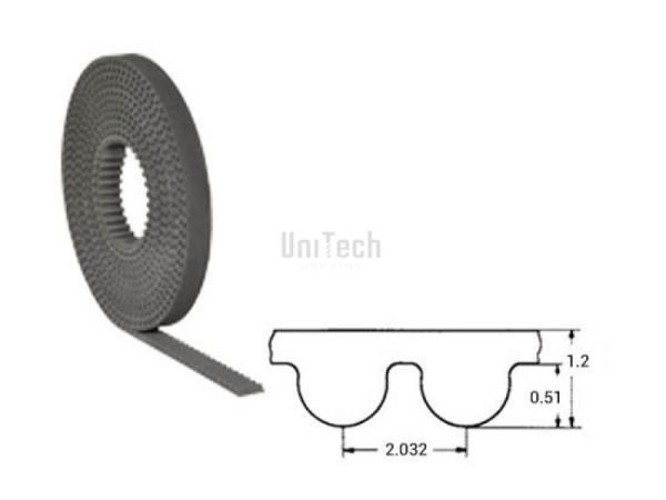Ремень зубчатый MXL/3.172 Неопрен-стекловолоконный корд м.п. Optibelt