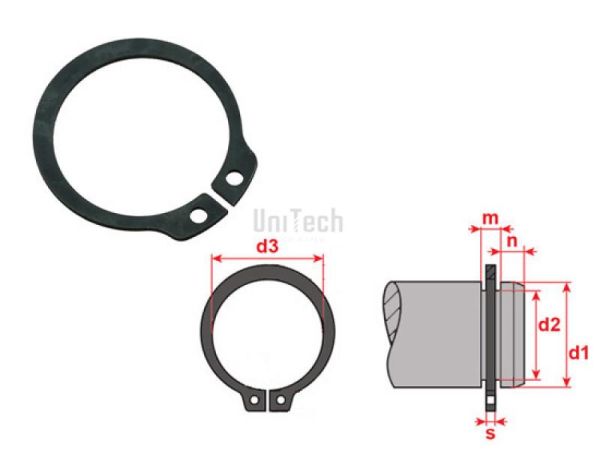 Кольцо стопорное наруж. A(Z) 062 (DIN 471)