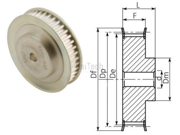 Шкив зубчатый HTD-3M Z=048/06 D=8-20