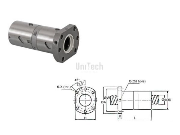 ШВП 25x04 Гайка правая DFU TBI MOTION