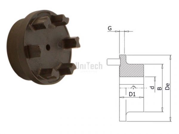 Муфта H-flex 140B/360Nm полумуфта 140-4 (DIAM=60 RP DIAM2=60) RP