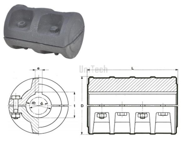 Муфта жесткая чугунная RMO 50 d=45-50