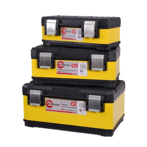 Комплект ящиків для інструменту, 3 од., 18,5"/19,5"/21" (ВХ-2018 18" / ВХ-2019 19.8" / ВХ-2021 21") INTERTOOL BX-2003
