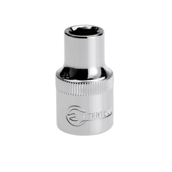 Голівка шестигранна 1/2" 10мм x 38мм CrV INTERTOOL ET-0010