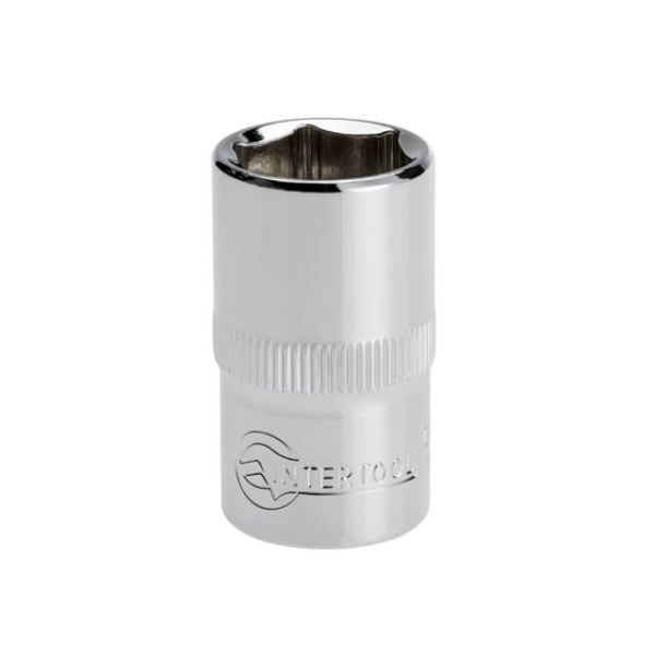 Голівка шестигранна 1/2" 16мм x 38мм CrV INTERTOOL ET-0016