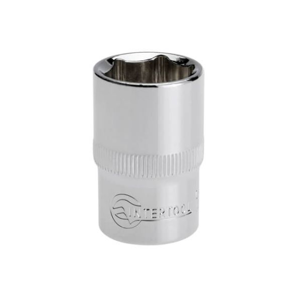 Голівка шестигранна 1/2" 18мм x 38мм CrV INTERTOOL ET-0018
