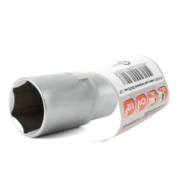 Головка шестигранна подовжена 1/2" 32мм * 78мм CrV INTERTOOL ET-0132