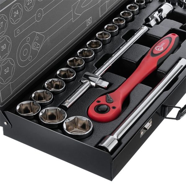 Набір інструментів професійний 1/2", 26 од. (гол. 8-32 мм) INTERTOOL ET-6027