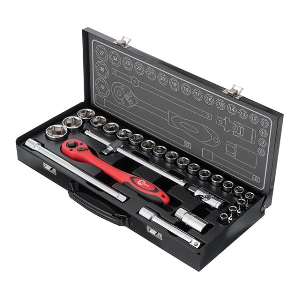 Набір інструментів професійний 1/2", 26 од. (гол. 8-32 мм) INTERTOOL ET-6027