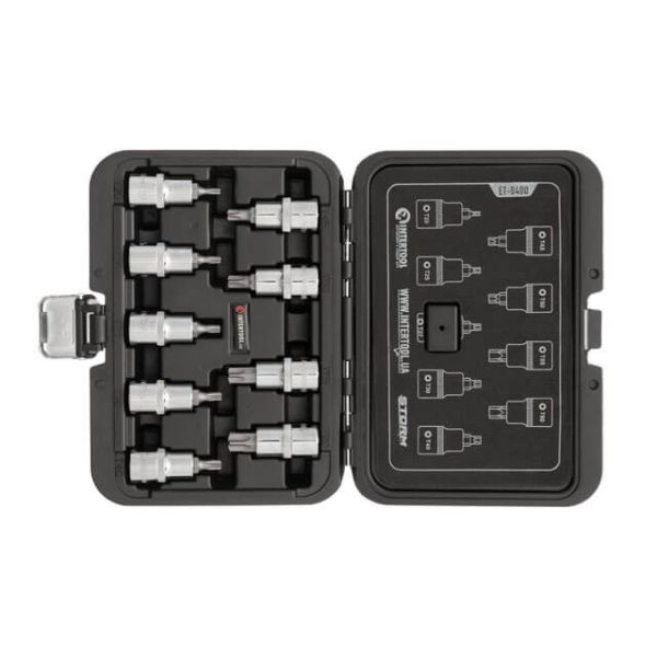 Набір біт TORX 1/2" T20-T60, 55 мм, S2, STORM INTERTOOL ET-8400