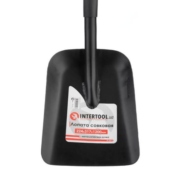 Лопата совкова, металева ручка, 224х317х1200 мм INTERTOOL FT-2012