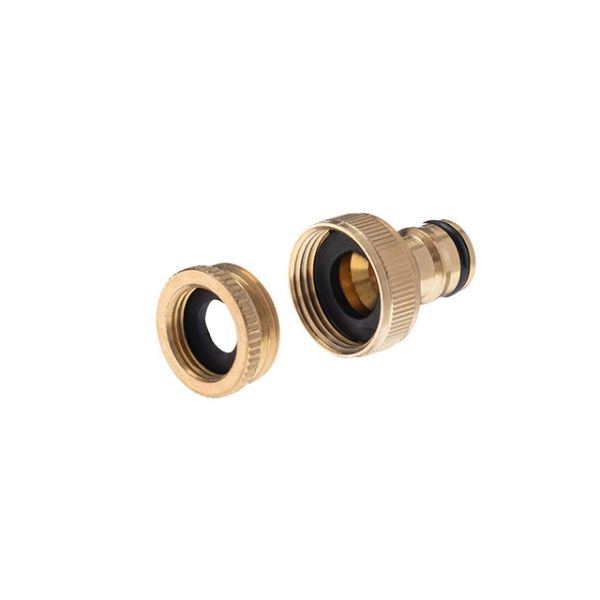 Комплект насадка латунна для поливу 1/2", конектор з аквастопом 1/2", конектор 1/2", адаптер 1/2" та 3/4" STORM INTERTOOL GE-1426