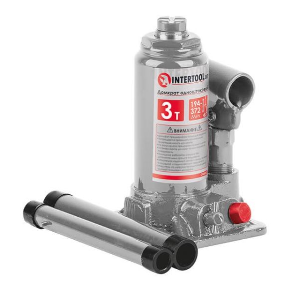 Домкрат "стовпчик" одноштоковий 3 т, у валізі INTERTOOL GT0052