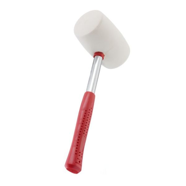 Киянка гумова 680г.80мм,бiла гума,металева ручка INTERTOOL HT-0235