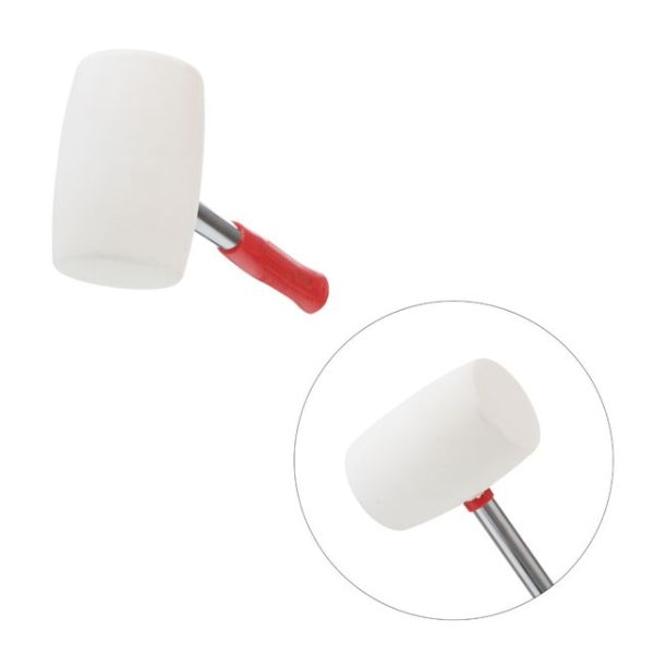 Киянка гумова 680г.80мм,бiла гума,металева ручка INTERTOOL HT-0235