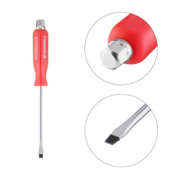 Викрутка ударна SL 6 x 125 мм, CrV INTERTOOL HT-0483