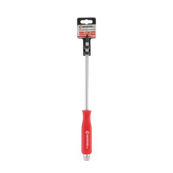 Викрутка шліцева PH4 x 200 мм, CrV INTERTOOL HT-0490