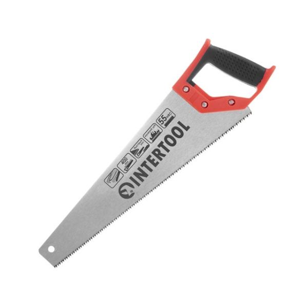 Ножівка по деревині c гартованим зубом 400 мм, 55 HRC INTERTOOL HT-3101