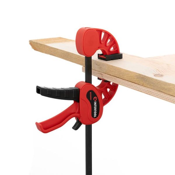 Струбцина автомат 450 * 60мм, зусилля затиску до 70 кг INTERTOOL HT-6145