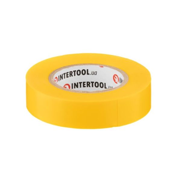 Стрічка ізоляційна 0.15мм*17мм*15м жовта INTERTOOL IT-0042