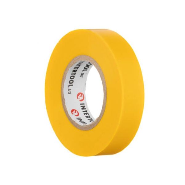 Стрічка ізоляційна 0.15мм*17мм*20м жовта INTERTOOL IT-0052