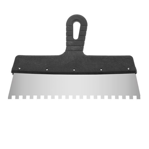 Шпатель із нержавіючої сталі 300 мм із зубом 8x8 мм INTERTOOL KT-2308