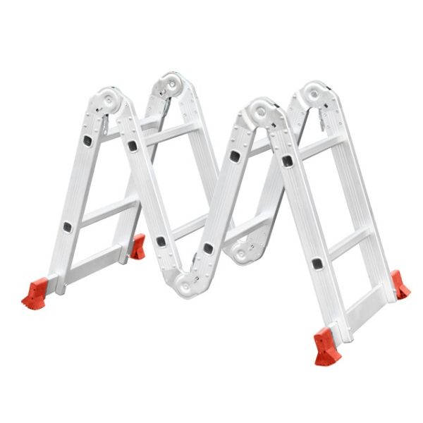 Драбина з алюмінію, багатофункціональна, трансформер, 4x2, 2,38м INTERTOOL LT-0028
