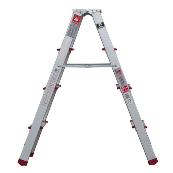Стрем'янка алюмінієва двостороння 4 сходинки, висота 880 мм INTERTOOL LT-1104