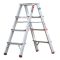 Стрем'янка алюмінієва двостороння 4 сходинки, висота 880 мм INTERTOOL LT-1104