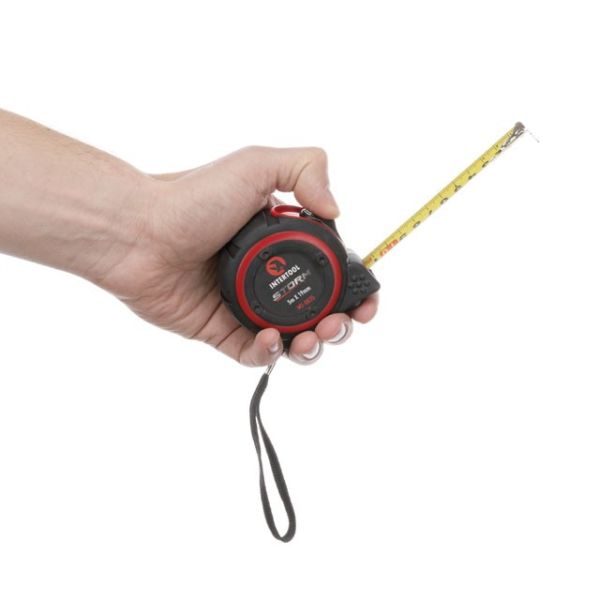 Рулетка з металевим полотном 5м * 19мм, нейлонове покриття полотна STORM INTERTOOL MT-0835