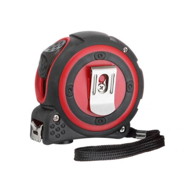 Рулетка з металевим полотном 5м * 19мм, нейлонове покриття полотна STORM INTERTOOL MT-0835