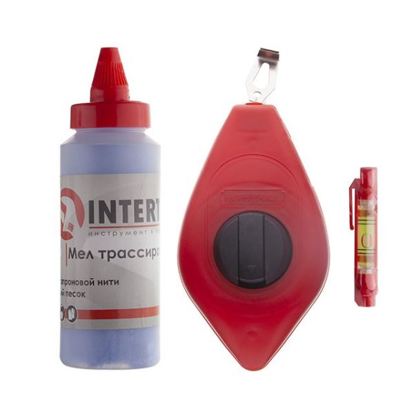 Комплект: шнур розмічальний, коректор 115 г., шнуровий рівень INTERTOOL MT-2505