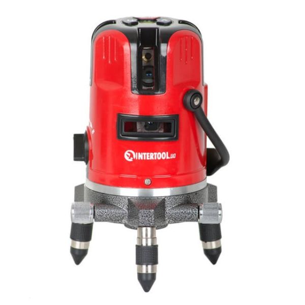 Рівень лазерний Профі. 5 лазерних головок, звукова індикація INTERTOOL MT-3011