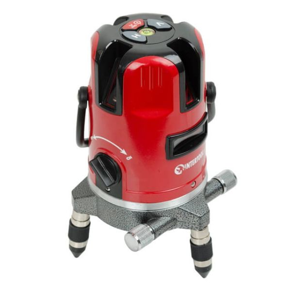 Рівень лазерний Профі. 5 лазерних головок, звукова індикація INTERTOOL MT-3011