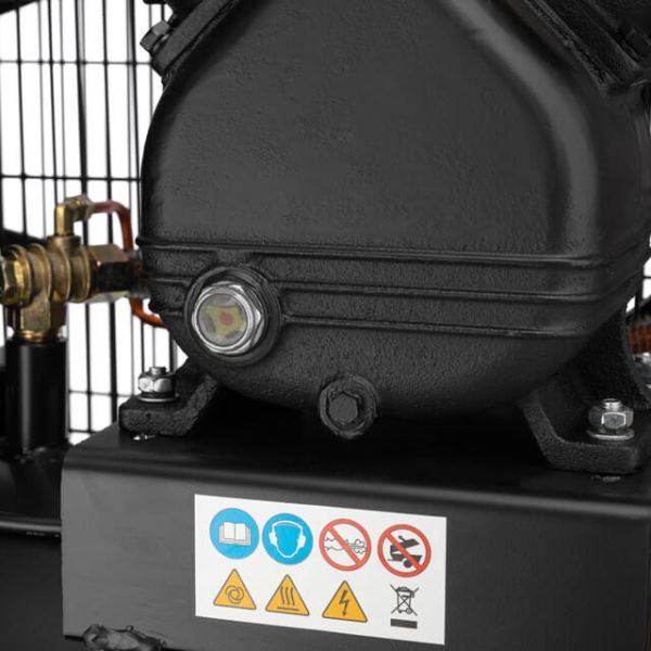 Компресор 50 л, 3 кВт, 220 В, 10 атм, 500 л/хв, 2 цилиндри INTERTOOL PT-0016