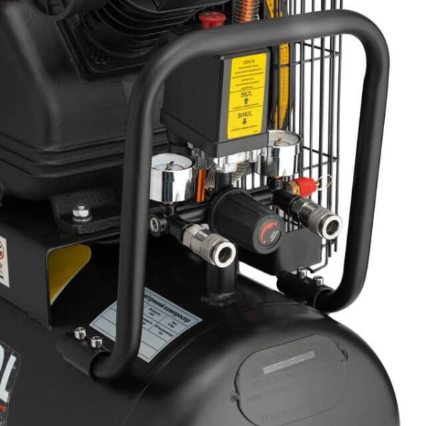 Компресор 50 л, 3 кВт, 220 В, 10 атм, 500 л/хв, 2 цилиндри INTERTOOL PT-0016