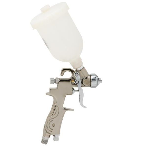 Фарбопульт пневматичний LVMP MINI, форсунка 0.8 мм, верхнiй пластиковий бачок 250 мл, 2-2.5 бар INTERTOOL PT-0129