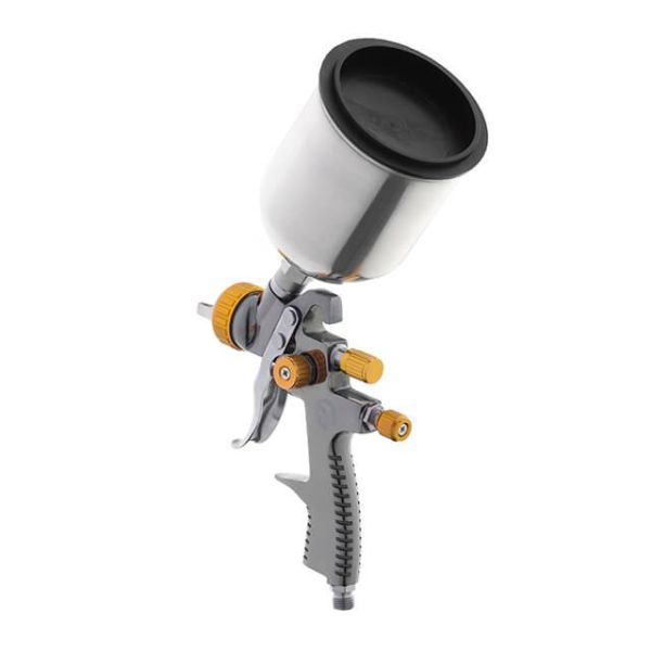 Фарбопульт пневматичний LVLP BRONZE професійний, форсунка 1.8мм, верхній металевий бачок 600мл., 1.5бар INTERTOOL PT-0135