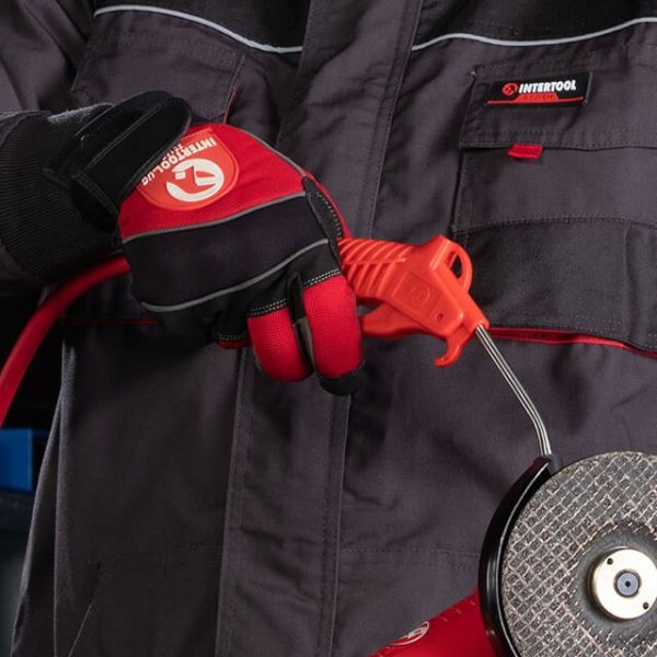 Пістолет продувний пластиковий, наконечник 10 см з насадкою INTERTOOL PT-0805