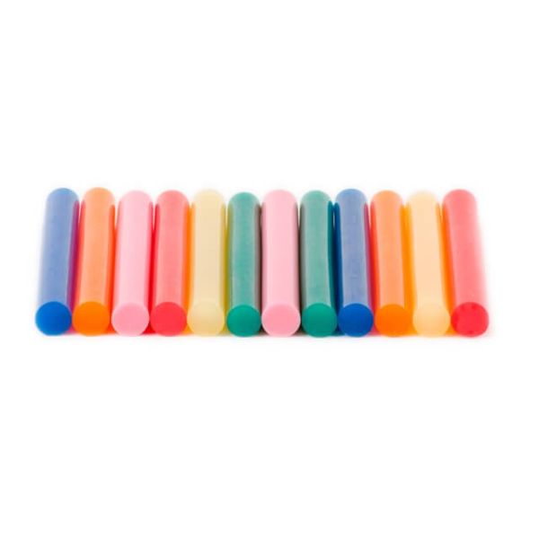 Комплект стрижнів клейових кольорових 11,2 мм * 100 мм, 12 шт INTERTOOL RT-1027