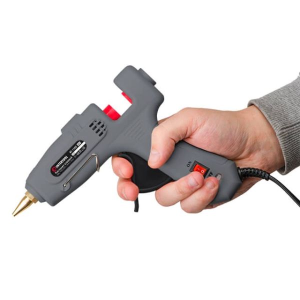 Пістолет клейовий 40 Вт, 230 В, 180-195 °C під стрижні 10.8-11.5 мм, 10-16.5 г/хв. INTERTOOL RT-1102