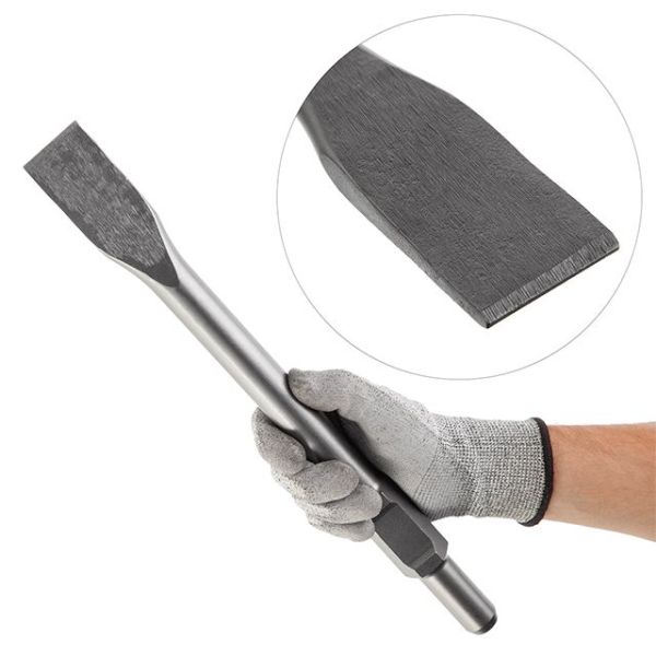 Зубило по каменю HEX 30 * 410 ММ, ширина 39 мм. INTERTOOL SD-0462