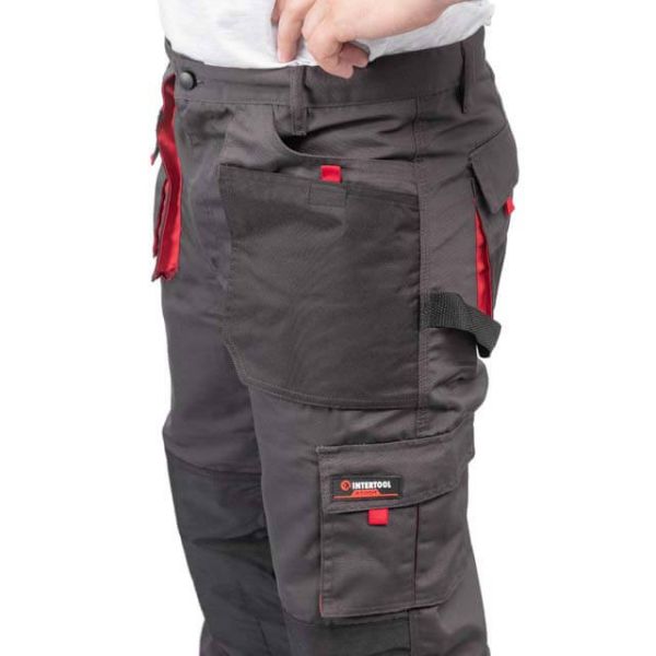 Брюки робочі 80% поліестер, 20% бавовна, щільність 260 г / м2, M INTERTOOL SP-3012