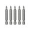 Комплект насадок викруткових PH1 1/4 "* 50мм, ACR, S2, уп. 5од., STORM INTERTOOL VT-0201