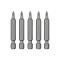 Комплект насадок викруткових PZ1 1/4 "* 50мм, ACR, S2, уп. 5од., STORM INTERTOOL VT-0203