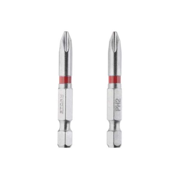 Комплект викруткових насадок PH2 1/4" * 50мм, S2, уп. 2 од., STORM INTERTOOL VT-0212