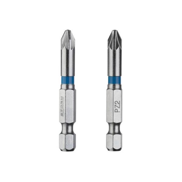 Комплект викруткових насадок PZ2 1/4" * 50мм, S2, уп. 2 од., STORM INTERTOOL VT-0215