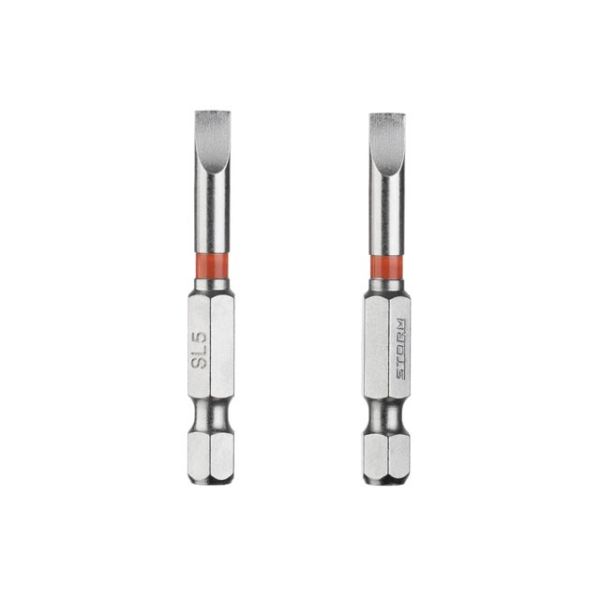 Комплект викруткових насадок SL5*50, 1/4", S2, уп. 2 од., STORM INTERTOOL VT-0229